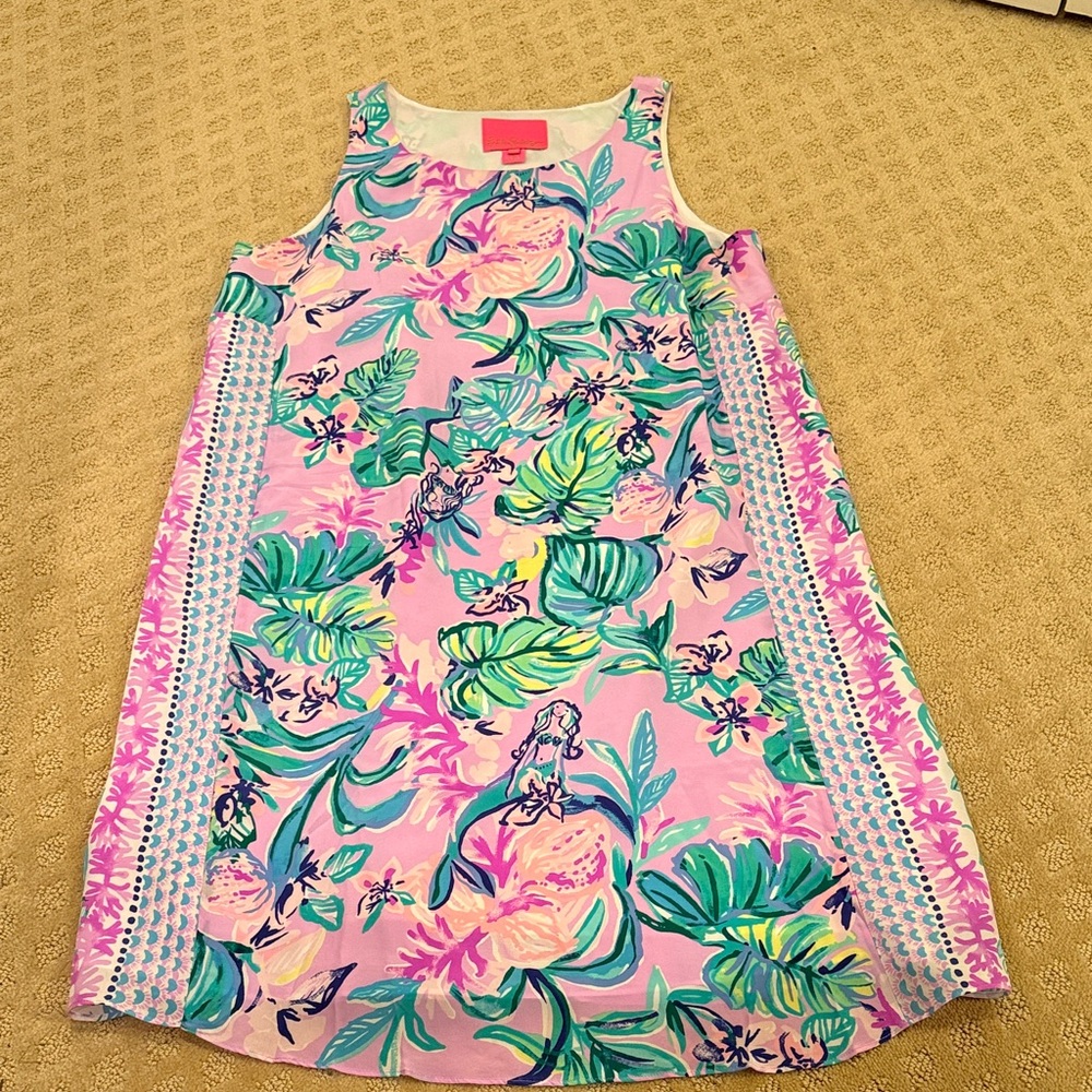 Lilly Pulitzer Pink Tropical Floral Shift Dress